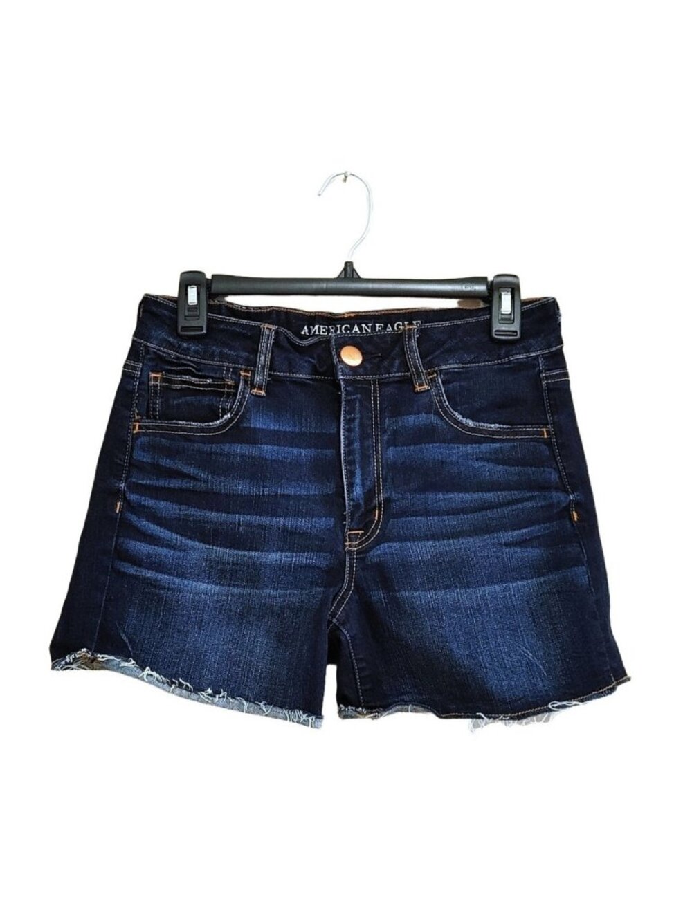 American Eagle Outfitters Size 10 Hi Rise Shortie Denim Cut Off Distressed